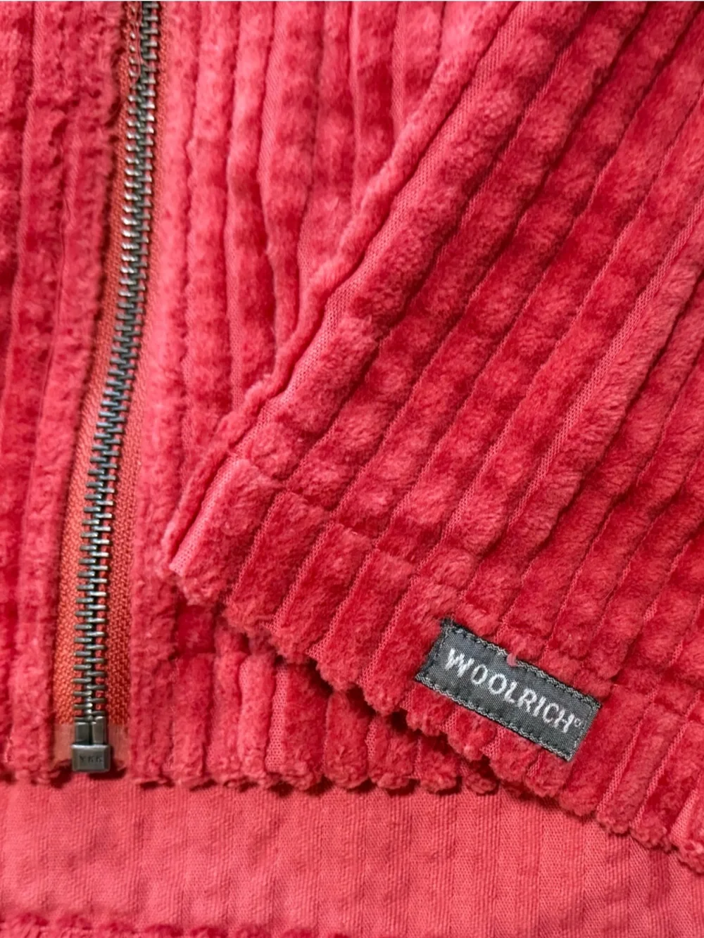 Woolrich‎ Womens Full Zip Corduroy Jacket Soft Ruby Red Cotton 2291 Large